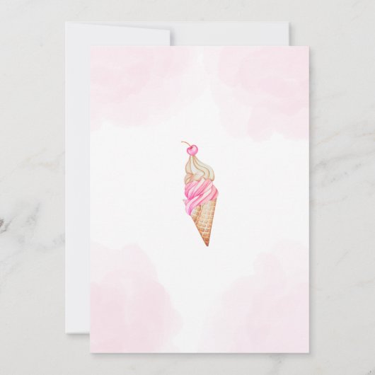 Budget Ice Cream Opgeruimd Roze Vrijgezellenfeest Kaart (Achterkant)