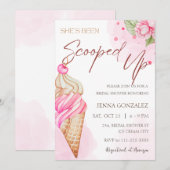 Budget Ice Cream Opgeruimd Roze Vrijgezellenfeest Kaart (Voorkant / Achterkant)