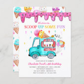 Budget Ice Cream Scoop Up Fun Truck Kids Verjaarda (Voorkant / Achterkant)