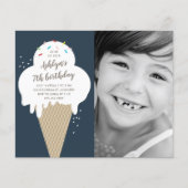 Budget Ice crème - verjaardagsuitnodiging (Voorkant)