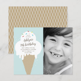 Budget Ice crème - verjaardagsuitnodiging