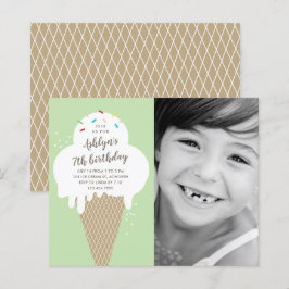 Budget Ice crème - verjaardagsuitnodiging