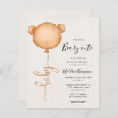 Budget Iemand Beary Cute Baby shower Invision (Voorkant / Achterkant)