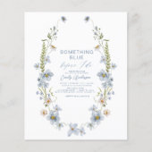 Budget Iets Blauw Voordat Ik Uitnodiging Doe Flyer (Voorkant)