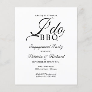 Budget Ik Doe BBQ Feestelijke Uitnodigingen