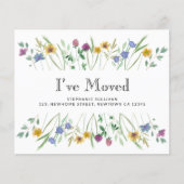 Budget Ik heb Floral Moving Aankondiging Kaart ver (Voorkant)