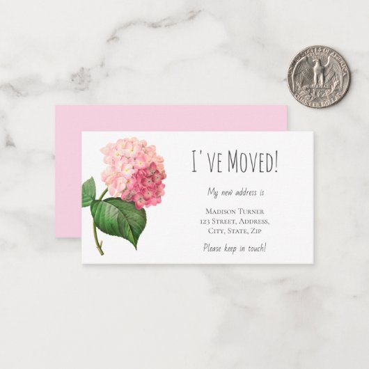 Budget Ik heb Hydrangea Aankondiging Kaart verplaa (Voorkant / Achterkant in situ)