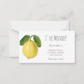 Budget Ik heb Lemon Announcement Kaart verplaatst Notitiekaartje (Voorkant)