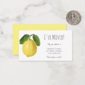 Budget Ik heb Lemon Announcement Kaart verplaatst Notitiekaartje (Voorkant / Achterkant in situ)