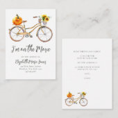 Budget ik heb Pumpkin Sunflower Bicycle Moving Notitiekaartje (Voorkant / Achterkant)