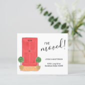 Budget Ik heb Red Door Moving Aankondiging verplaa (Staand voorkant)