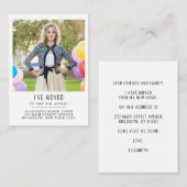 Budget Ik heb Verandering van de Foto van het Adre Notitiekaartje (Voorkant / Achterkant)