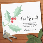 Budget Ik heb Waterverf Holly Kaart verplaatst