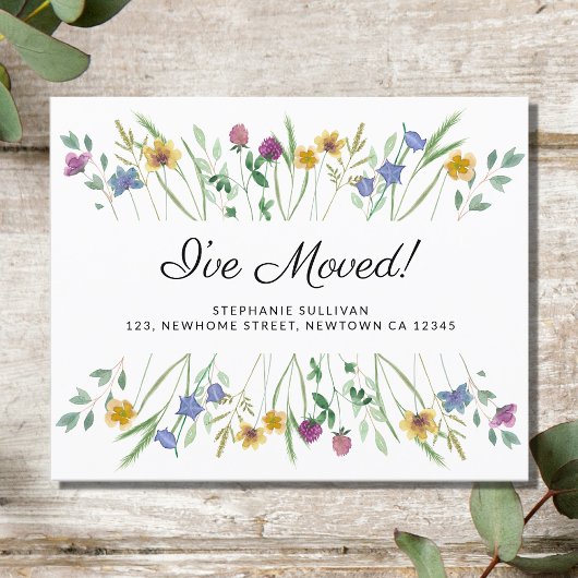 Budget Ik heb Wildflower Moving Aankondiging verpl
