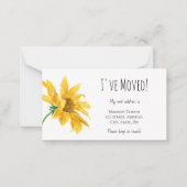 Budget Ik heb Zonnebloempitekaart verplaatst Notitiekaartje (Voorkant)