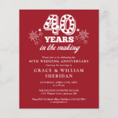 Budget In De Makende 40e Jubileum Foto Uitnodigen (Voorkant)