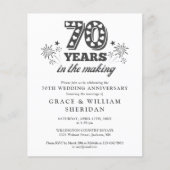 Budget In De Makende 70e Jubileum Foto Uitnodigen (Voorkant)