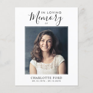 Budget in Loving Memory Foto Orde van service Flyer