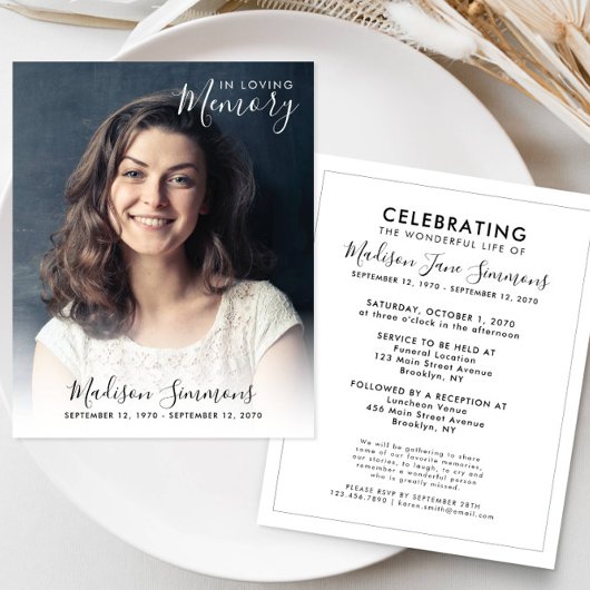 Budget In Loving Memory Foto viering van het leven