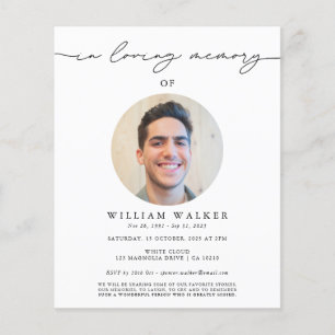 Budget in Loving Memory Photo Memorial Funeral Flyer
