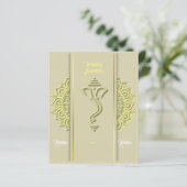 Budget Indiase hindoe bruiloft Ganesha uitnodiging (Staand voorkant)