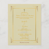 Budget Indiase hindoe bruiloft Ganesha uitnodiging (Achterkant)