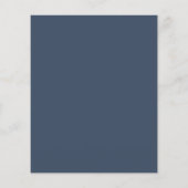 Budget Indigo Blau Monogram Krans Script Bruiloft (Achterkant)