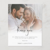 Budget Informal Script Photo Verloving Dank u (Voorkant)
