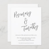 Budget Informal Script Wedding Jubileum Dinner (Voorkant / Achterkant)