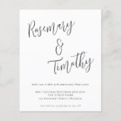 Budget Informal Script Wedding Jubileum Dinner (Voorkant)