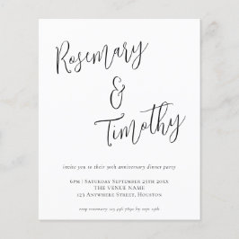 Budget Informal Script Wedding Jubileum Dinner