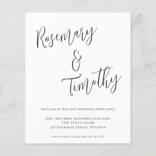 Budget Informal Script Wedding Jubileum Dinner