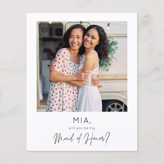 Budget Instant Photo Be My Maid of Honor proposal (Voorkant)