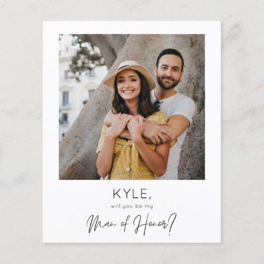 Budget Instant Photo Be My Man of Honor proposal (Voorkant)