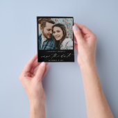Budget Instant Photo Black Chic Save the Date Flyer (Hand)
