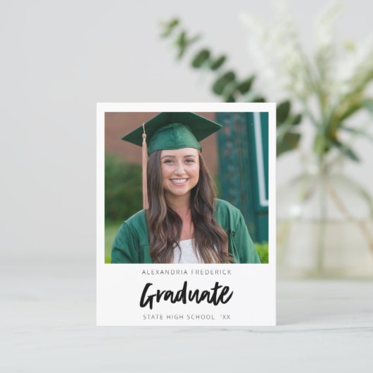 Budget Instant Photo White 2 Afstuderen Announcem (Staand voorkant)