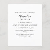 Budget Instant Photo White 2 Afstuderen Announcem Flyer (Achterkant)