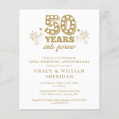 Budget Into Forever 50th Jubileum Invitation (Voorkant)