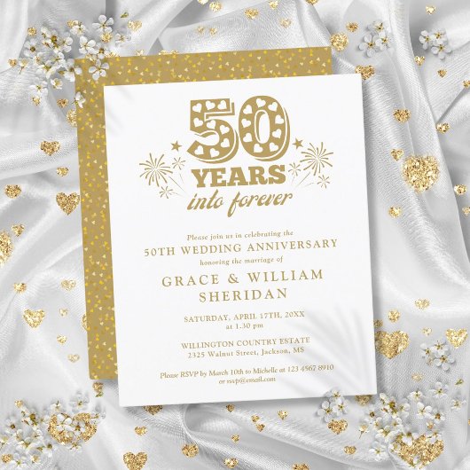 Budget Into Forever 50th Jubileum Invitation