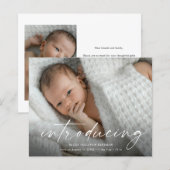 Budget Introductie Baby Foto Bedankt Kaart (Voorkant / Achterkant)