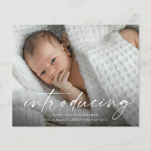 Budget Introductie Baby Foto Hartelijk dank (Voorkant)