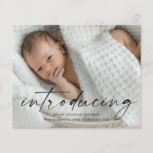 Budget Introductie Baby Foto Hartelijk dank (Voorkant)