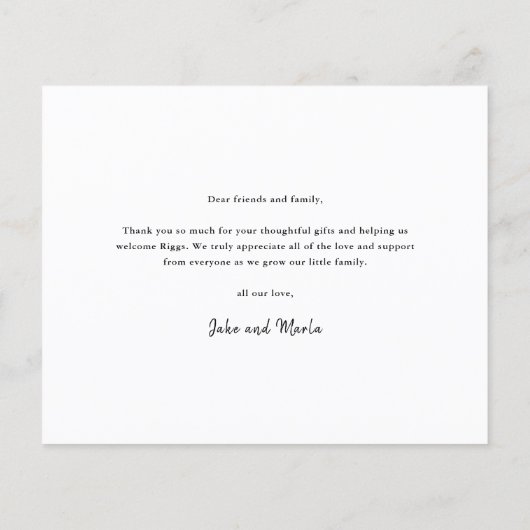 Budget Introductie van Baby 3 Foto Dank u Kaart (Achterkant)