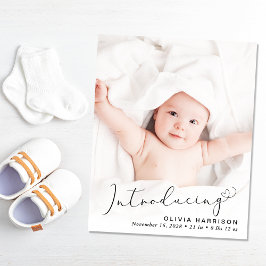 Budget Introduction Script Photo Birth Announcemen