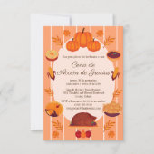 Budget Invitación Fiesta Cena de Acción de Gracias Kaart (Voorkant)