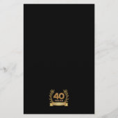 Budget Invitation '40 years of awesomeness' zwart Flyer (Achterkant)