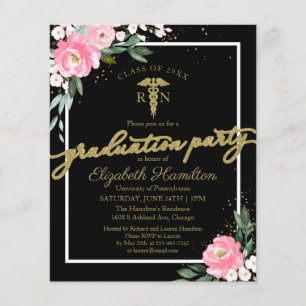 Budget Invitations Nursing School Afstudeerder Par