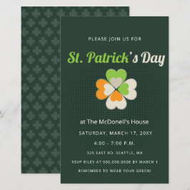 Budget Irish Flag St Patricks Day Invitation