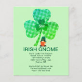 Budget Irish Gnome Initiaal Clover St Paddys Invit Flyer (Voorkant)