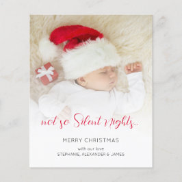 BUDGET is niet zo'n Silent Night Baby Photo Card